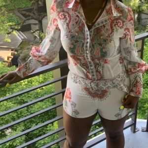 "She Fancy" two piece shorts set